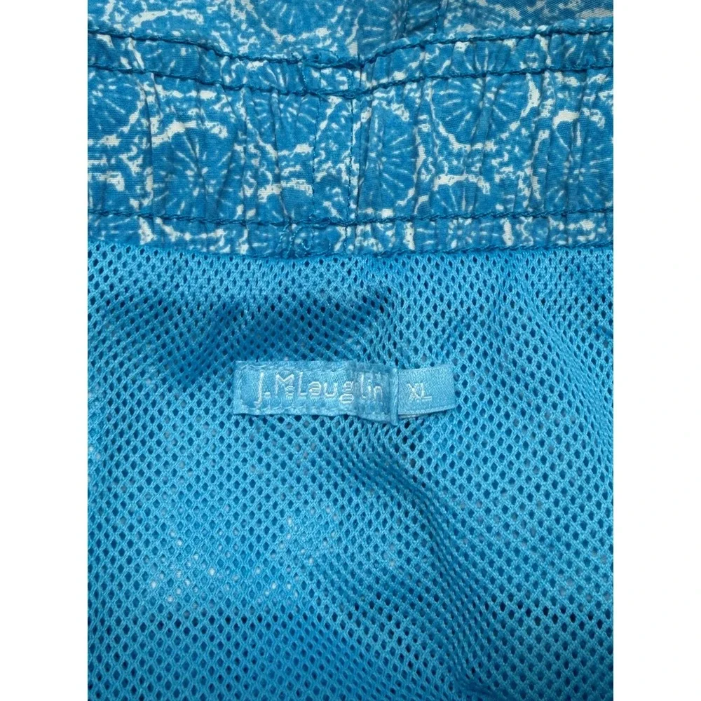 J McLaughlin Swim Trunks Mens XL Blue‎ Geometric Mesh Lined Beach Board Shorts